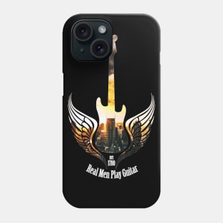 real men play guitar Phone Case