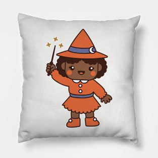 Kawaii Cute Cartoon Witch Kid Pillow