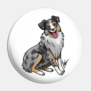 Dog - Australian Shepherd - Blue Merle Pin