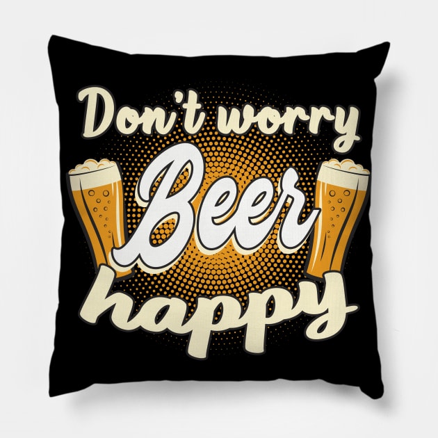 Beer funny wordplay Pillow by Foxxy Merch