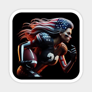 American Woman NFL Football Player #20 Magnet