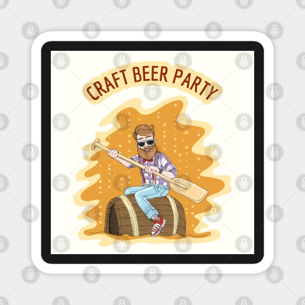 Craft Beer Party Magnet by devaleta