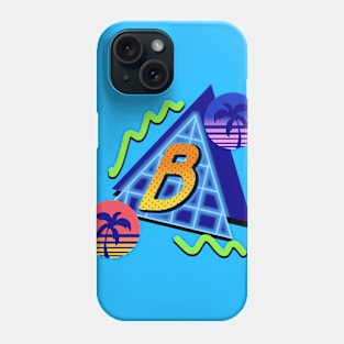 Initial Letter B - 80s Synth Phone Case