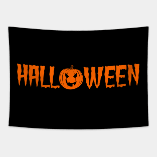 Halloween Jack 'o Lantern Face Tapestry