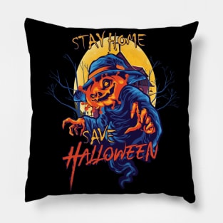 Stay home save halloween Pillow