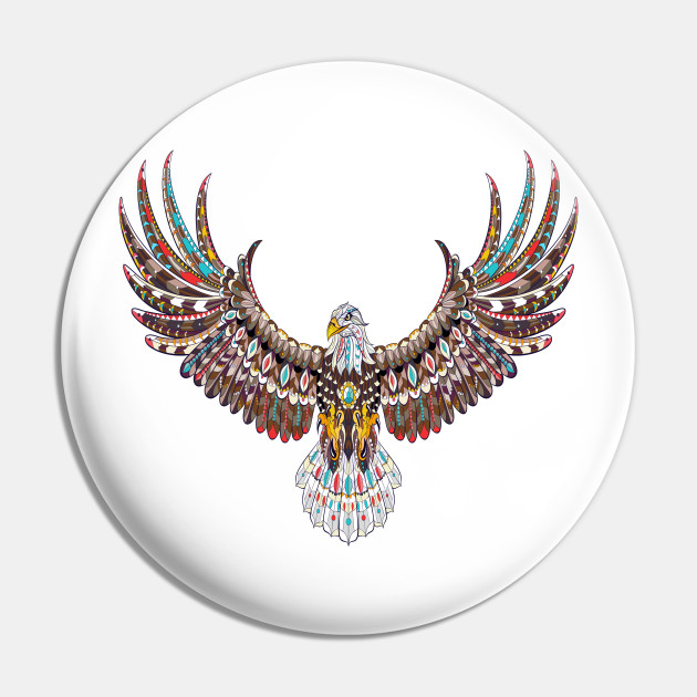 Native American Art Eagle 1 Teeshirt Pin Teepublic