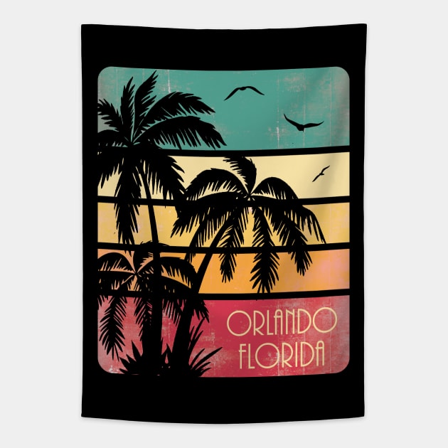 Orlando Florida Vintage Summer Tapestry by Nerd_art