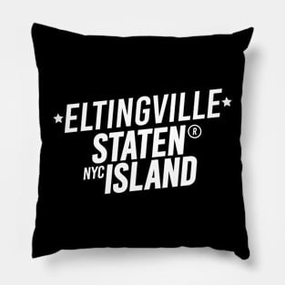 Eltingville, Staten Island - Modern Cursive Minimal Design - New York Pillow