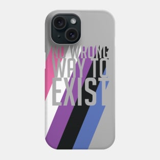 Genderfluid Pride No Wrong Way to Exist Phone Case