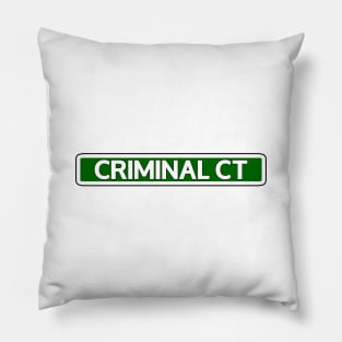 Criminal Ct Street Sign Pillow