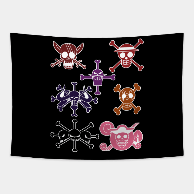 Yonko Jolly Roger 4 Tapestry by onepiecechibiproject