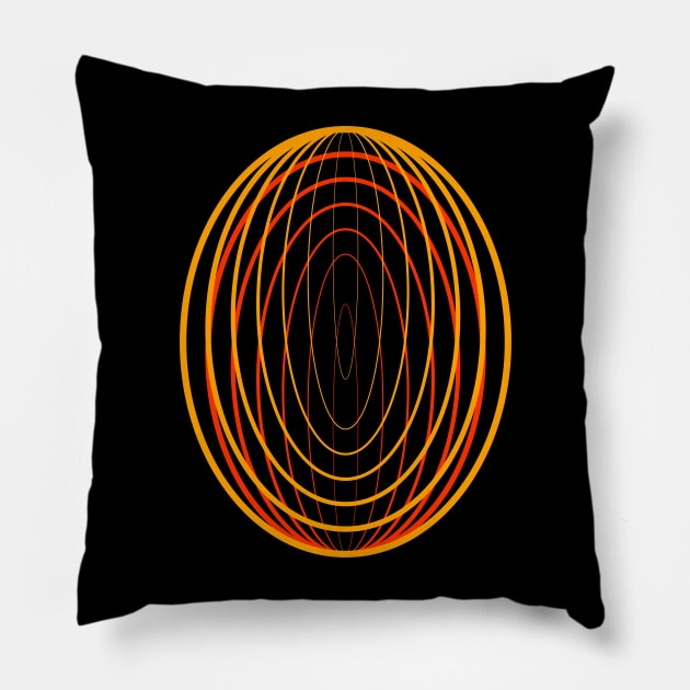 Abstract ellipse Pillow by Tuye Project