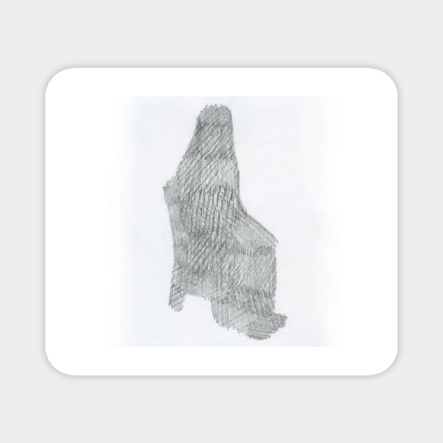 Graphite Seated Figure Magnet by ellenmueller