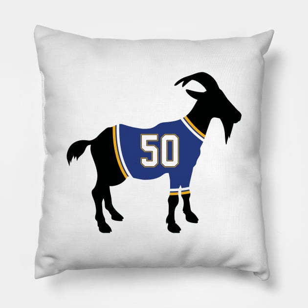 Jordan Binnington GOAT Pillow by cwijeta