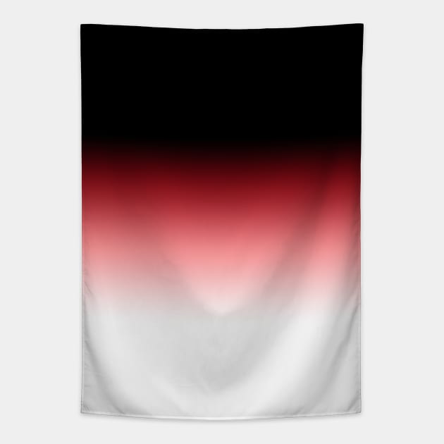 Black Red White Gradient Pattern Print Tapestry by E