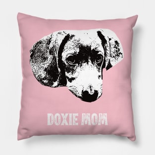 Doxie Mom Dachshund Design Pillow