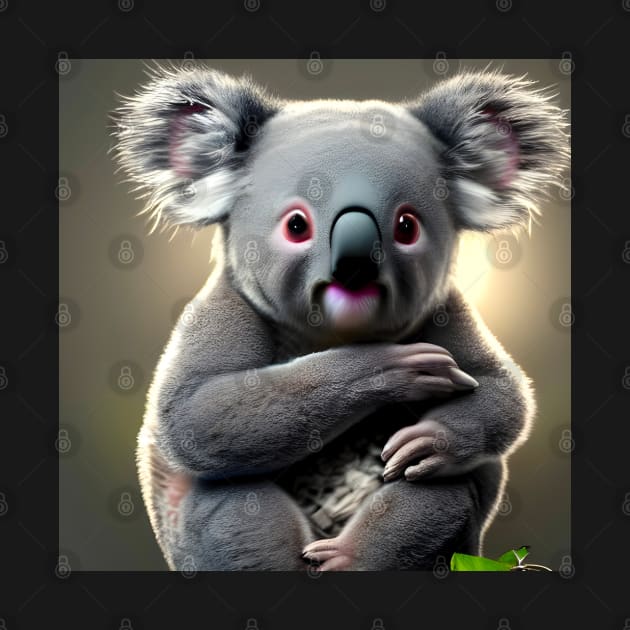 Cute Baby Koala Sitting by TshirtLABS