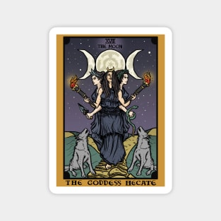Hecate Triple Moon Goddess of Witchcraft and Magick Witch Hekate Wheel Tarot Card Magnet
