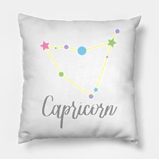 Capricorn Zodiac in Pastels Pillow