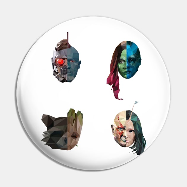 Guardians of the Galaxy Polygonal Pin by CriSan