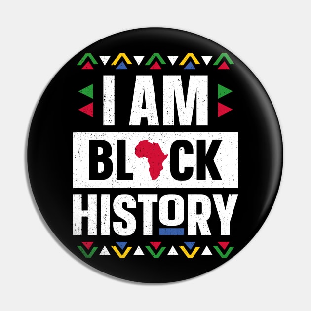I Am Black History Month African American Black Pride Pin by trendingoriginals