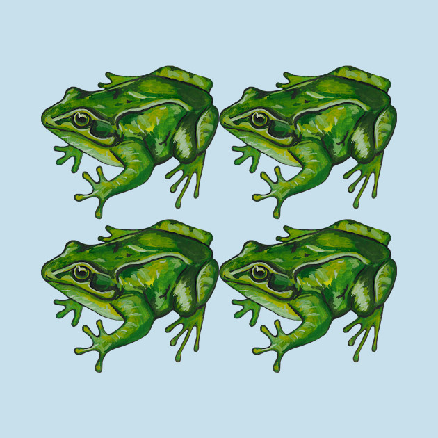 Discover Four green tropical frogs - Frogs - T-Shirt