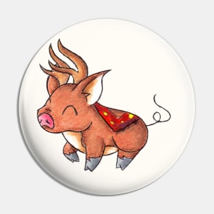 Reindeer Piggy Pin