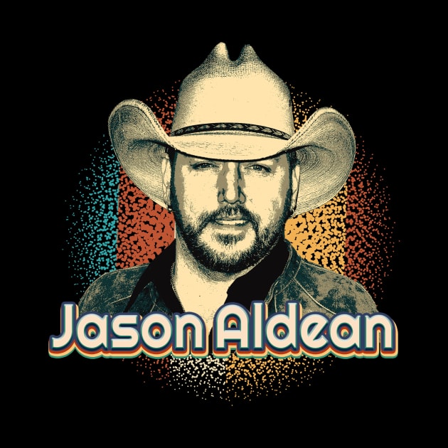 Jason Aldean  - vintage retro by Crocodile Store