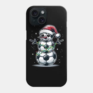 Funny Christmas Soccer Ball Snowman Soccer Lover Phone Case