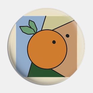 Abstract Orange Pin