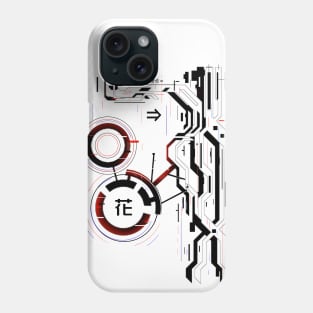 Cybernetic flower // techwear Phone Case