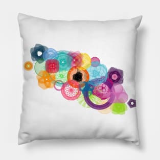 Imogen's Picture: a Patterned Spirograph Collage Pillow