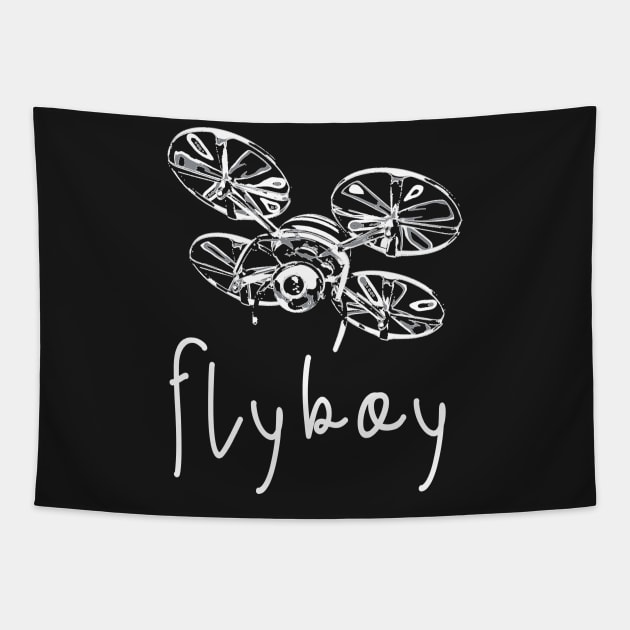 FLYBOY Drone Humor Tapestry by Scarebaby