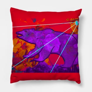 John Margolies Grizzly Fireworks Remix Pillow