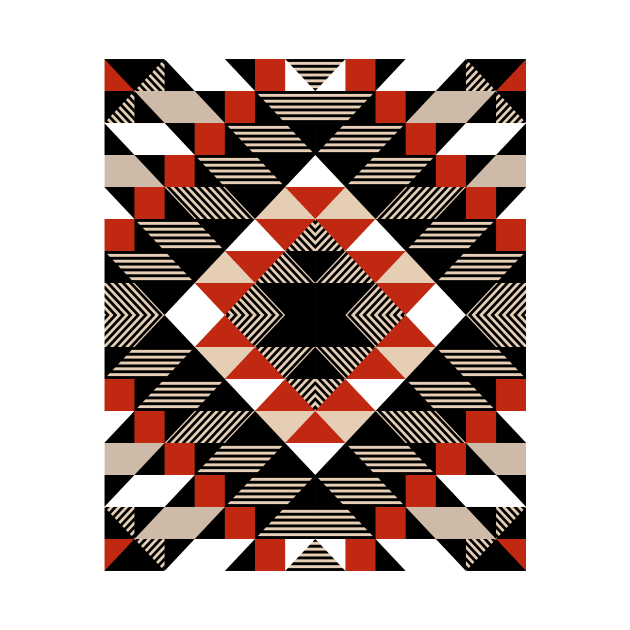 Native Tribal Red Pattern by marieltoigo