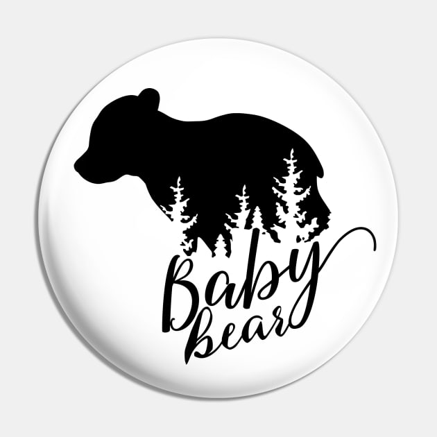 Baby Bear Winter Typography Pin by MysticMagpie