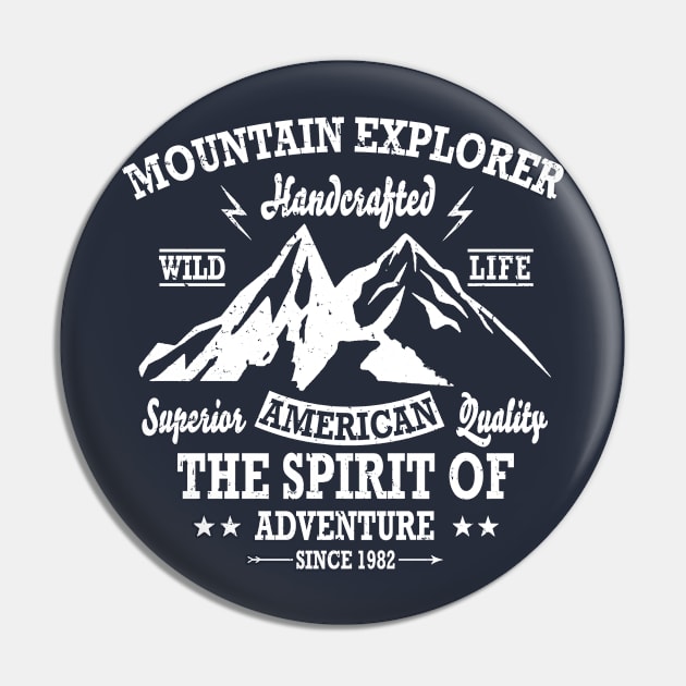 Mountain Explorer Adventure Spirit Pin by JakeRhodes