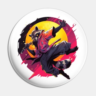 ninja raccoon Pin