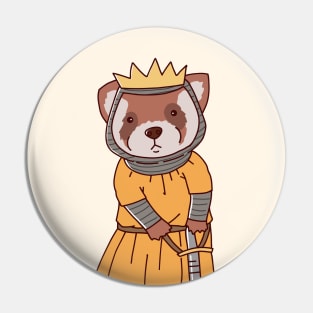 Cute Medieval King Knight Ferret Drawing Pin