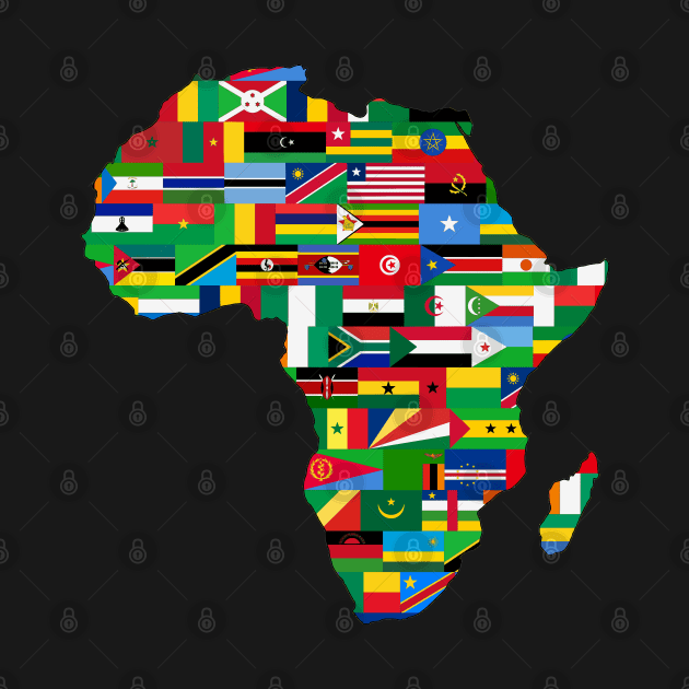 Africa Flags Map by redhornet