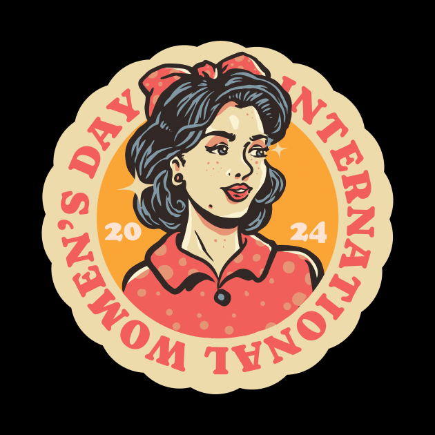 international womens day 2024 - retro by Cybord Design