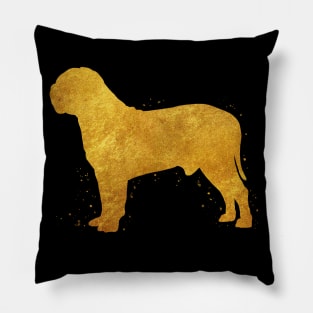 Dogue de bordeaux dog golden art Pillow