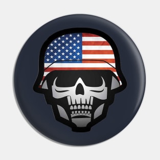 Military American Skull Pin