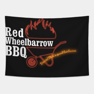 Red Wheelbarrow BBQ Neon (from Mr. Robot commercial) Tapestry