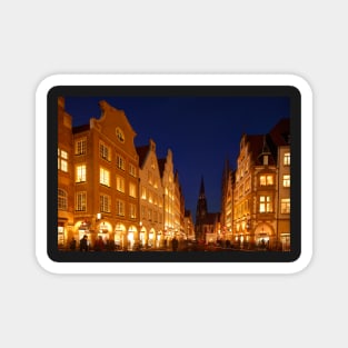 Gabled houses, Prinzipalmarkt, Christmas market, Munster, city, Westphalia Magnet