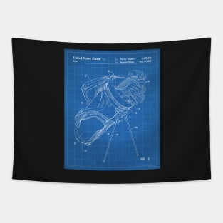 Golf Bag Patent - Golfer Golfing Caddy Art - Blueprint Tapestry