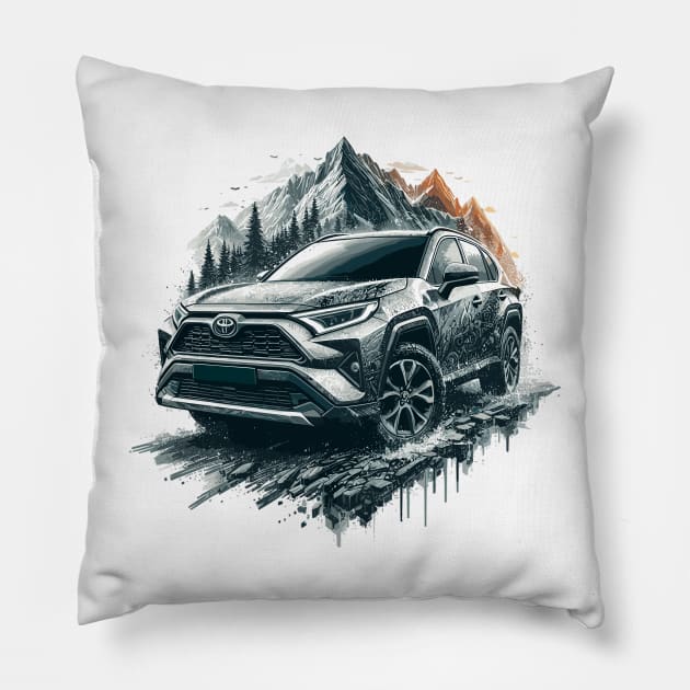 Toyota RAV4 Pillow by Vehicles-Art