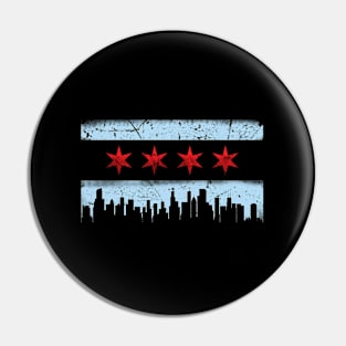 Chicago Flag Skyline Pin