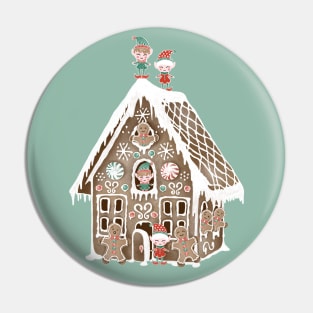 Jolly Gingerbread House Pin