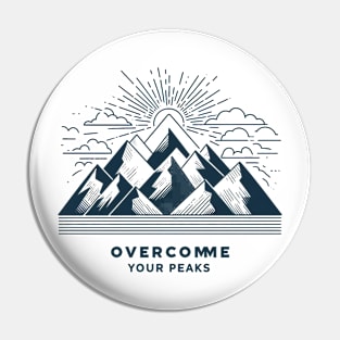 overcome your peak  good motivation is the key to victory - Empowerment Peaks Pin